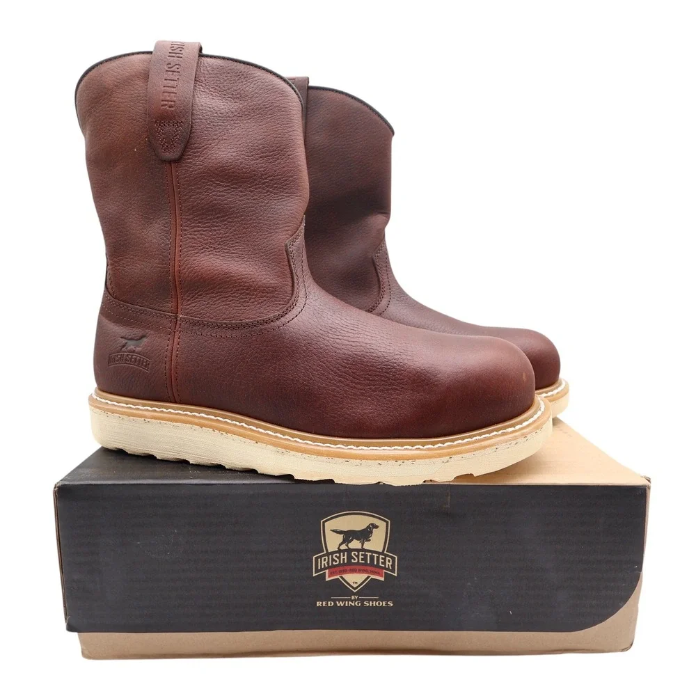 Irish Setter Boots Mens 13 EE Ashby Leather Work Safety Toe 83908 Brown NIB
